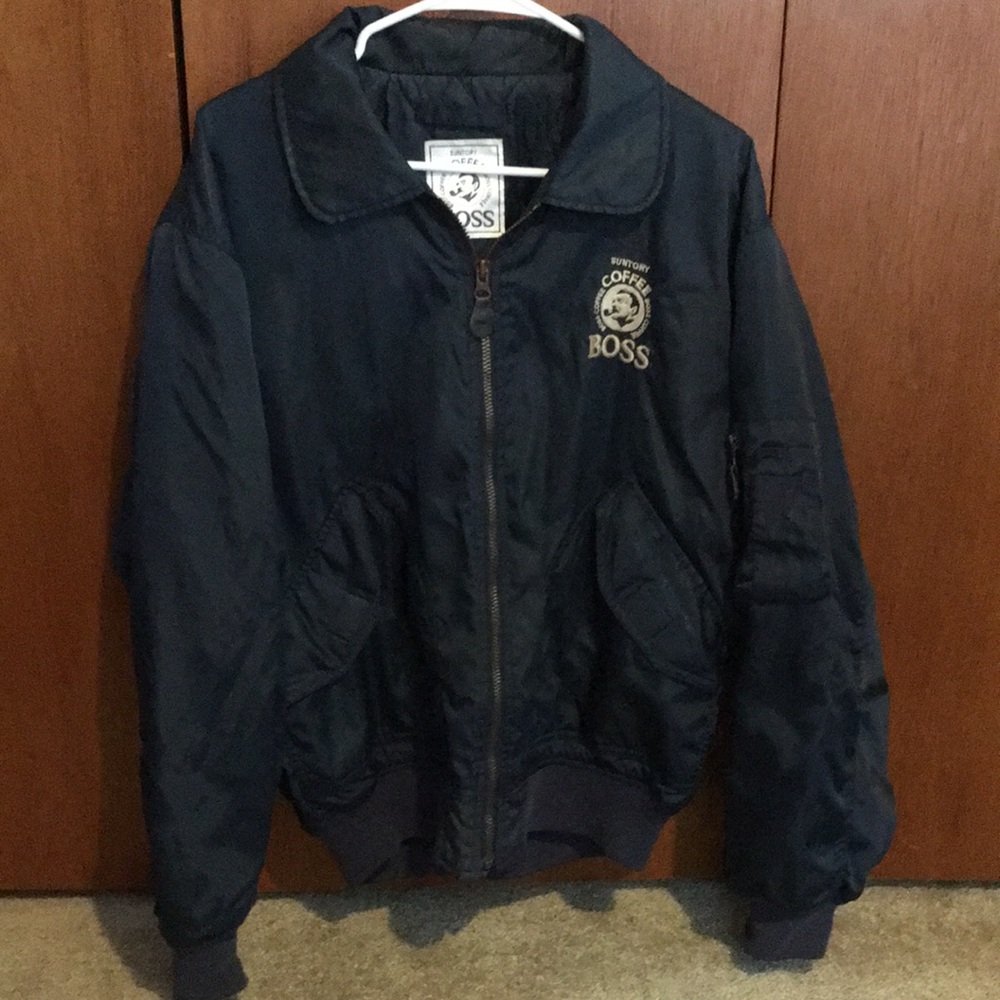 Vintage boss coffee bomber jacket